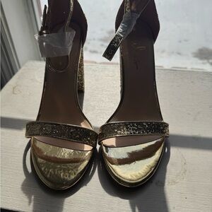 Lulu's Shimmering Gold Heels